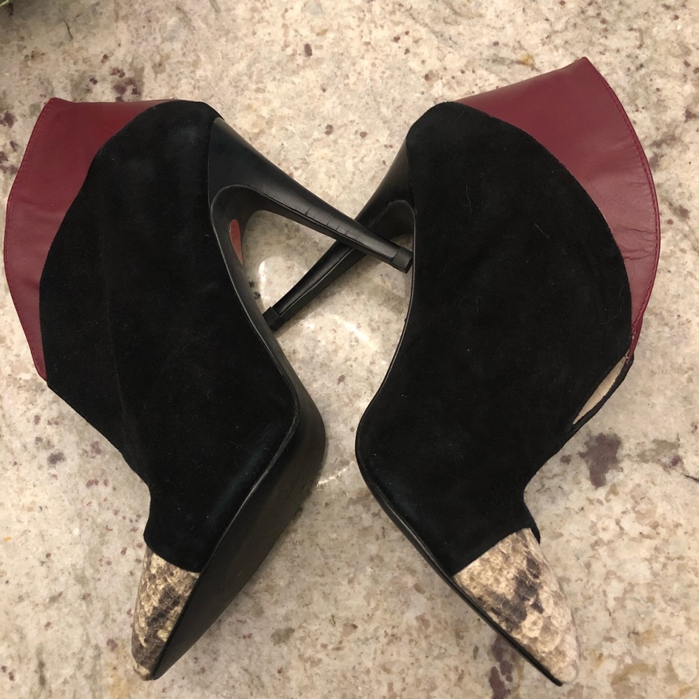 Zara Snakeskin Multicolored Booties Nwot 38 - image 3